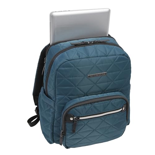 Image of Kenneth Cole REACTION Emma Women's Backpack 15 inch Laptop Bag for Work and Travel, Deep Teal