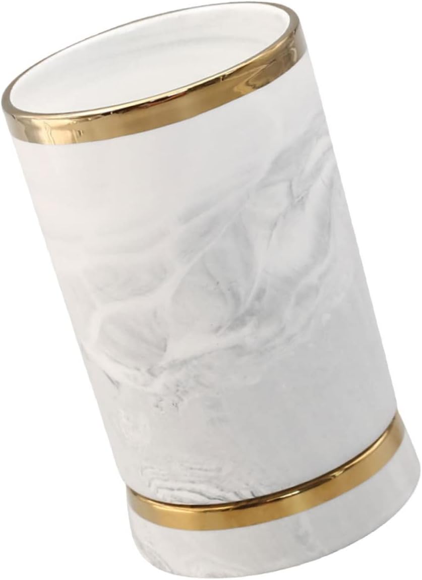 Decorative Marble-patterned Cutlery Holder Elegant Utensil Organizer for Kitchen Restaurant Compact Storage for Utensils Chopsticks and More