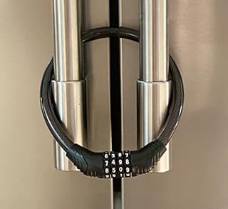 Urban August Fridge Lock: Multi-Functional Cable Combination Lock, for French-Door Refrigerators and Cabinets (One)