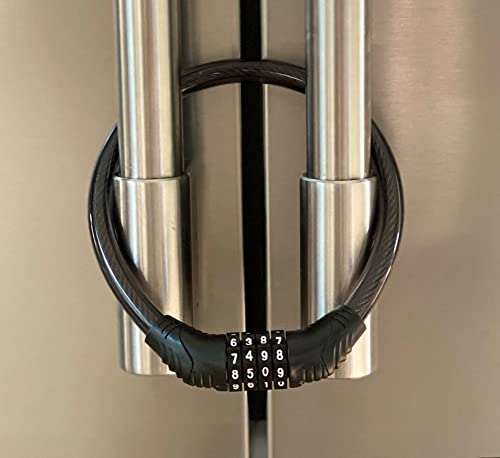 Urban August Refrigerator Lock for Kids & Adults, 4-Digit Code Fridge Lock for French-Door Refrigerators, & Versatile Cabinet (One)