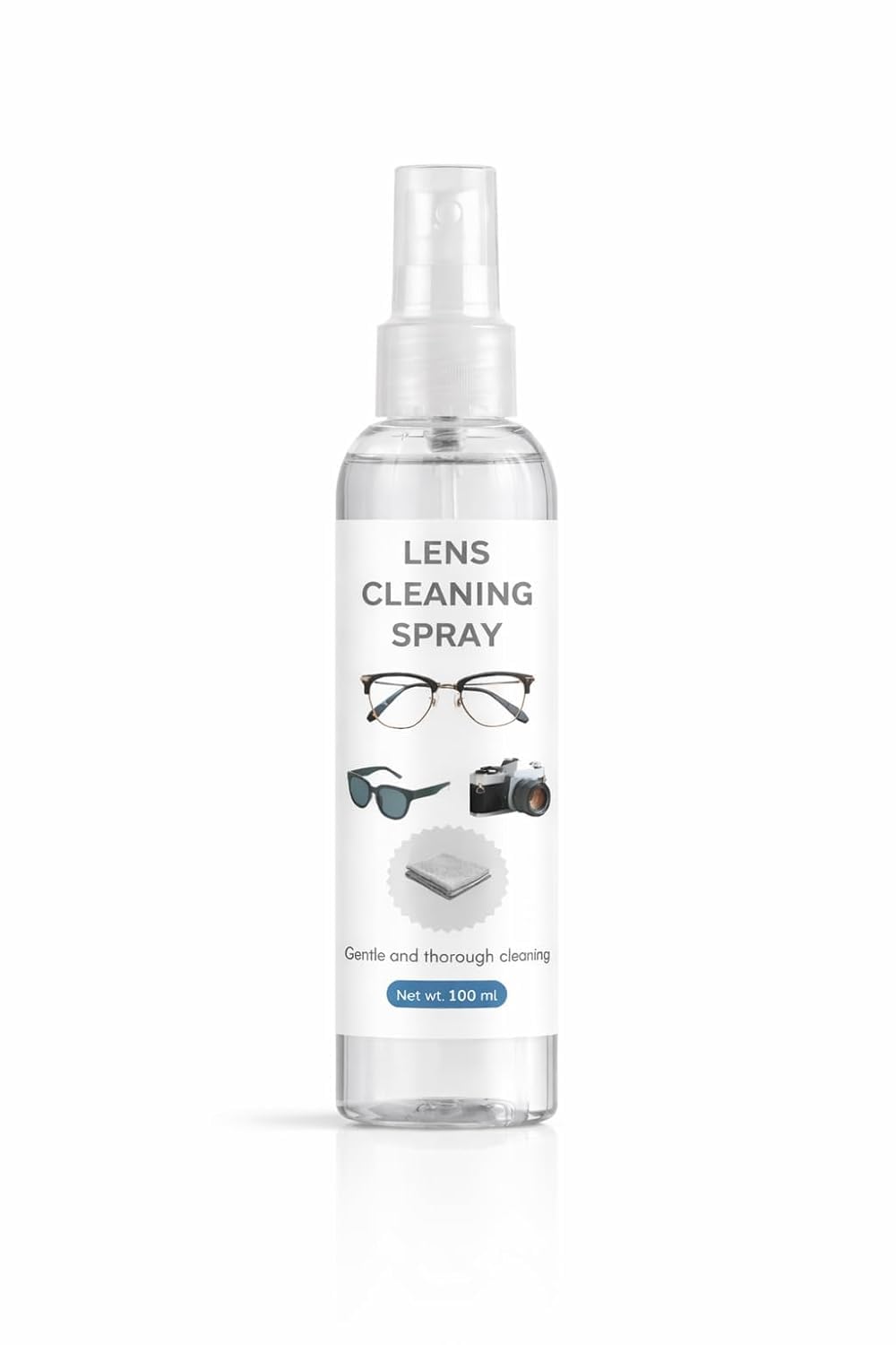 Lens Cleaning Spray 100 ml with Microfiber Cloth for Eyeglasses & Screens, Streak-Free Optical Cleaner for Sunglasses, Camera Lens, Mobile, Laptop and Tablet Display, Pack of 1-image-9