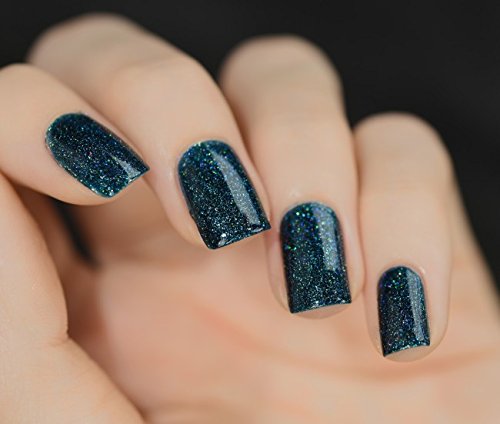Image of ILNP Sweater Weather - Petrol Blue Holographic Nail Polish