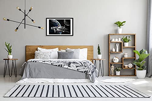 Cadre MDF 60x40 cm Tulup avec tableau de vaisseau spatial moderne
