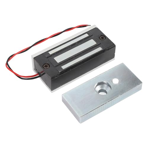 Image of FILFEEL Electromagnetic Lock 60kg Holding Force NC Mode 12V 24V Electric Magnetic for Access Control Systems – Aluminum Alloy Body with Built-in Voltage Spike Protector