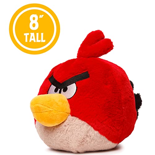 Mighty Mojo Angry Birds - Red - 8 Inch Collectible Plush Doll - Officially Licensed - Super Soft, Cuddly Doll For Kids And Adults - Original Series #TOP2