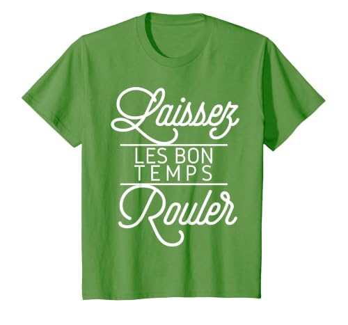 Let The Good Times Roll Shirt Laissez Les Bon Temps Rouler T-Shirt, Youth, Grass Green, Small