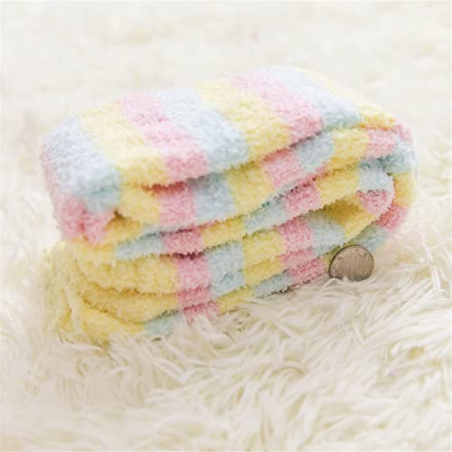 ASkinds Womens Over Knee High Fuzzy Socks, Soft Warm Coral Fleece Long Winter Christmas Leg Warmer Socks3