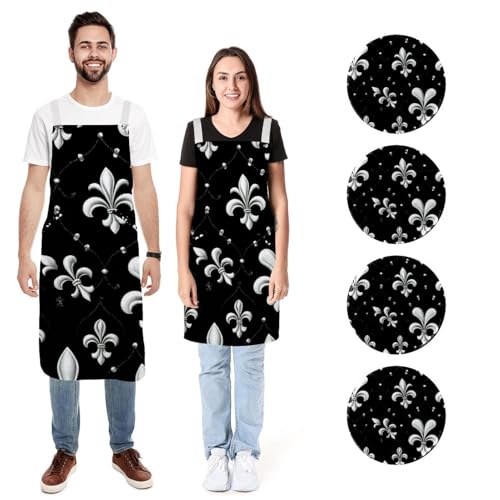 Tablier de cuisine réglable lot de 2 idéal pour repas de famille et barbecue
