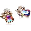 Flower-Cluster-Stone-Drop-Earrings Betsey Johnson Flower Cluster Stone Drop Earrings
