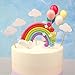 Decoración de pasteles,Cake Topper, decoración de la torta de cumpleaños globos del arco iris nubes decoración de la torta de cumpleaños decoración de la torta de cumpleaños para niños niñas