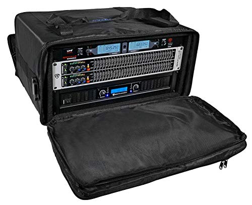 Image of Rockville RRB55 5U Rack Bag Double-Sided Case, 16 inch Depth, Shoulder Strap
