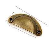 Qualitativ hochwertig 2PCS Retro Metall K¨¹che Schublade Schrank T¨¹rgriff und M?bel Kn?pfe Handware Schrank Antik Messing Shell Pull Griffe 4,8-gelb Bronze