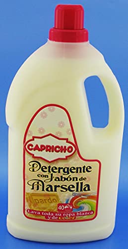 Capricho Detergente Marsella para Ropa Líquido con Jabón Natural de Marsella. Botella de 3 Litros-40 lavados.