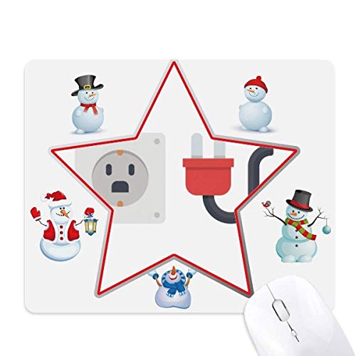 Tapis de souris de Noël et sa famille de bonshommes de neige pour le télétravail d'hiver