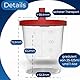 Horn Medical Urinbecher/Probenbecher mit Schnappverschluss 150ml Fassungsvermögen, Maßtabelle bis 125ml/4oz, beschriftbar (25)