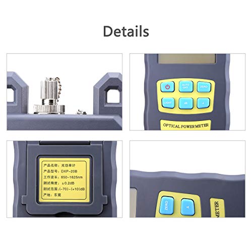 Image of 10KM Fiber Optical Power Meter with Visual Fault Locator Fiber Optic Cable Tester Checker Test Tool for CATV Telecommunications Engineering Maintenance