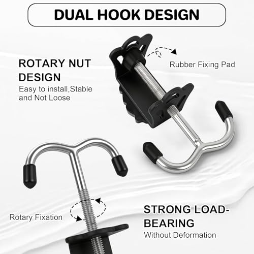 Image of 2Pcs Bag Holder Hook, Bag Holder, Purse Hook Portable for Handbags, Compact Bag Hanger Hook for Restaurant Tables, Secure Bag Hooks for Handbags and Purses, Durable Single Unit Design