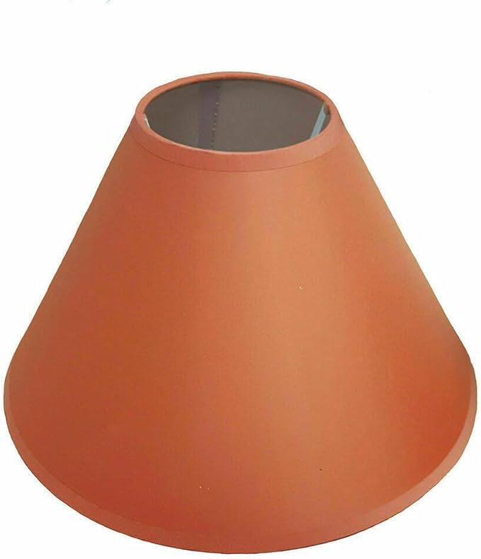 14" Cotton Textured Fabric Coolie Ceiling Light Shade/Table Lampshade (Terracotta)
