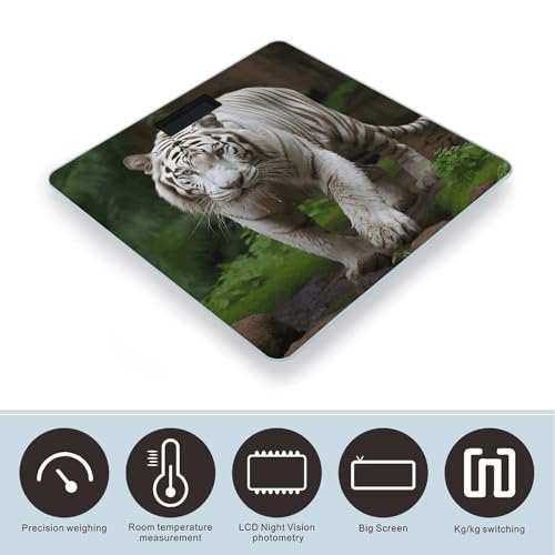 Báscula digital Majestic White Bengal Tiger para peso corporal miniatura 3