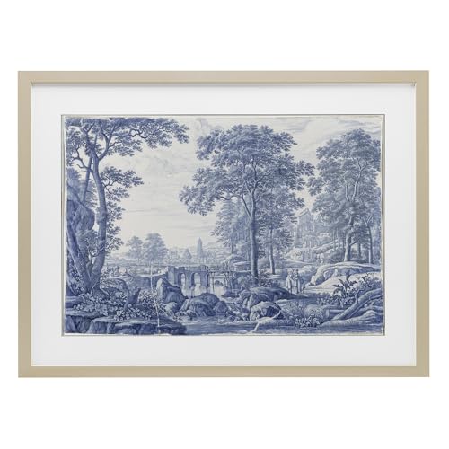 Impression bleu bouleau Stupell encadrée 35x50cm Vintage Hustle