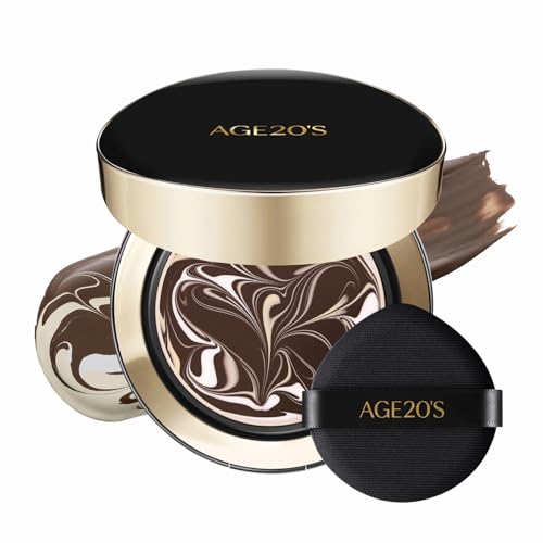AGE20'S Signature Essence Pact 47N Ebony — Vegan Cushion Foundation, SPF 50+