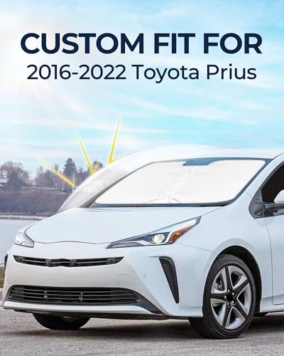Image of for Toyota Prius 2016-2022(NOT for Prius C or V) Car Window Shades, 6pcs Privacy Sun Shade Set for Front Windshield Side and Rear Windows, Full Window Covers Keeps Vehicle Cool for Camping Napping