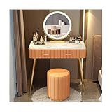 Design glamour e accattivante, perfetto per qualsiasi stile di interni. Alla maggior parte delle donne piace questo bellissimo tavolo da toeletta.