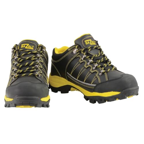 Image of Bazalt MBM9121ST Men's Black and Yellow Water and Frost Proof Leather Outdoor Shoes Footwear, 13