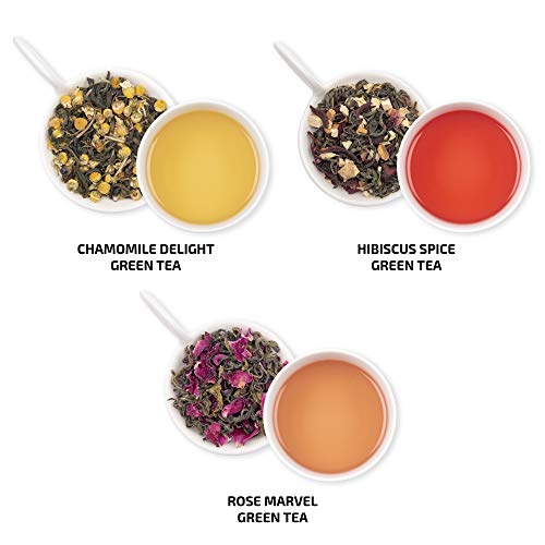 Udyan Tea Floral and Fruit Tea Sampler , 10 g Each - Pack of 6 Varieties