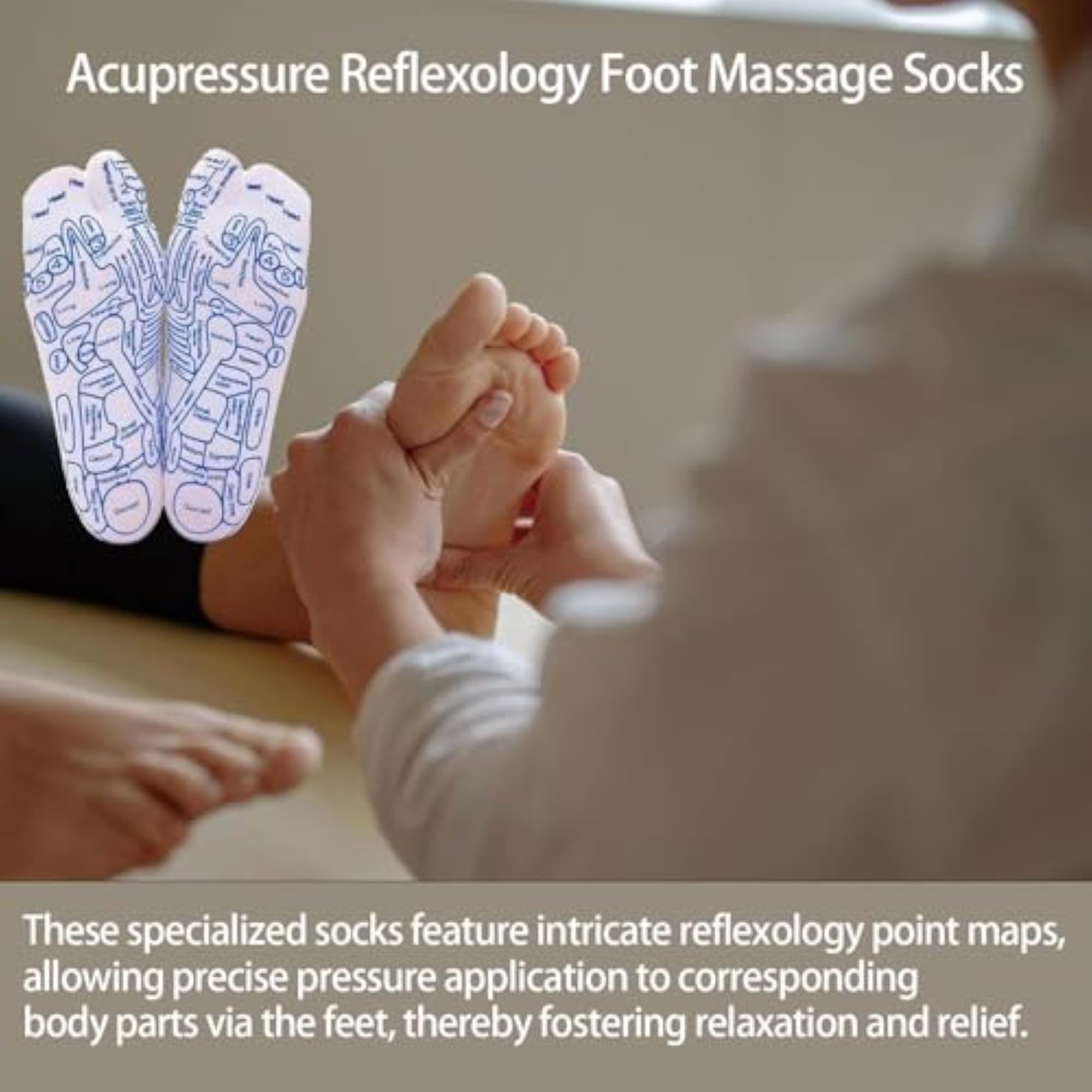 Acupressure Reflexology Socks with Stick, Physiotherapy Tools