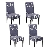 ♥ Matériel: Ces housse de chaise salle à manger sont faites de doux Spandex. Haute élasticité, doux et anti-rides, durable et de longue durée, protégeant votre chaise de glisser. Rafraîchissez votre décoration intérieure! [REMARQUE: LA COULEUR DES PRODUITS AFFICHÉS PEUT ÊTRE LÉGÈREMENT DIFFÉRENTE DU PRODUIT RÉEL EN RAISON DES DIFFÉRENTS APPAREILS DE CAMÉRA ET DES EFFETS D'AFFICHAGE.]