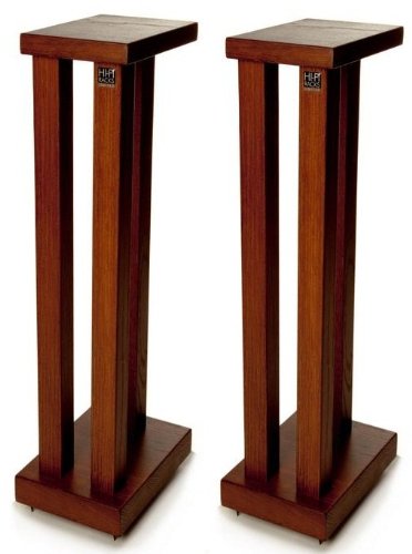 Hi Fi Racks Podium Slimline 600mm Speaker Stands Mahogany