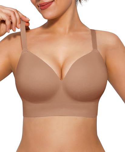 Popilush Wireless Seamless Bras for Women Soft Foam Cups Bralette No Wire Support Comfort T Shirt Bra
