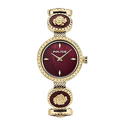 Police Kapaa Red Mother-of-Pearl Dial Stainless Steel Watch, 29mm