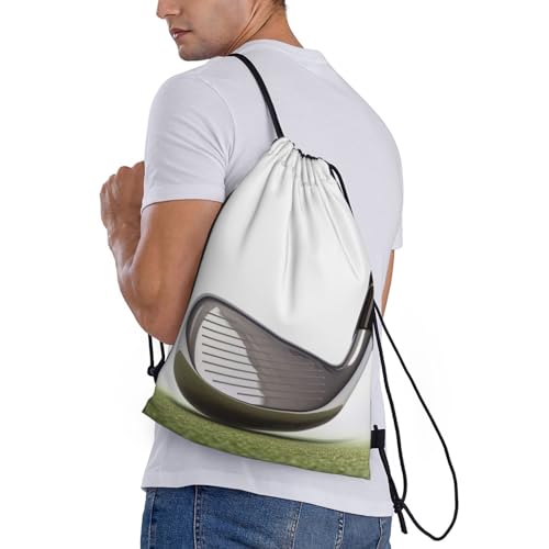 Golf Club Drawstring Backpack Waterproof String Bag Cinch Bags Portable Gym Bag for Women Men2