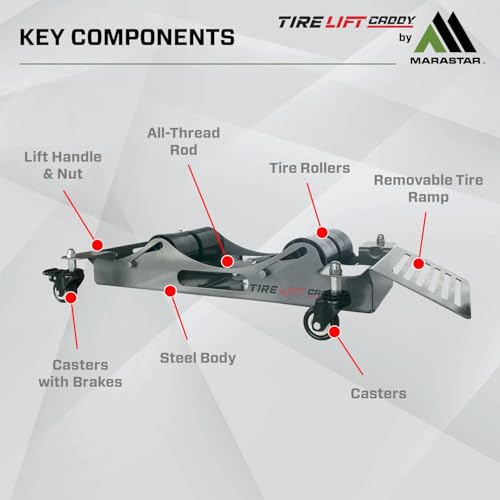Tire Lift Caddy Adjustable 150lbs Capacity