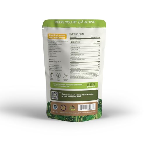 Amasar | All-Purpose Breadfruit Baking Mix | Gluten Free Made with Breadfruit & Cassava Flour | Plant Based All-Purpose Flour for Desserts & Dishes | 9g of Fiber per Serving, 24 Oz