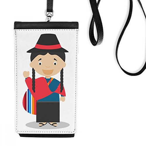 Smartphone sac à main suspendu en cuir synthétique avec pochette monnaie