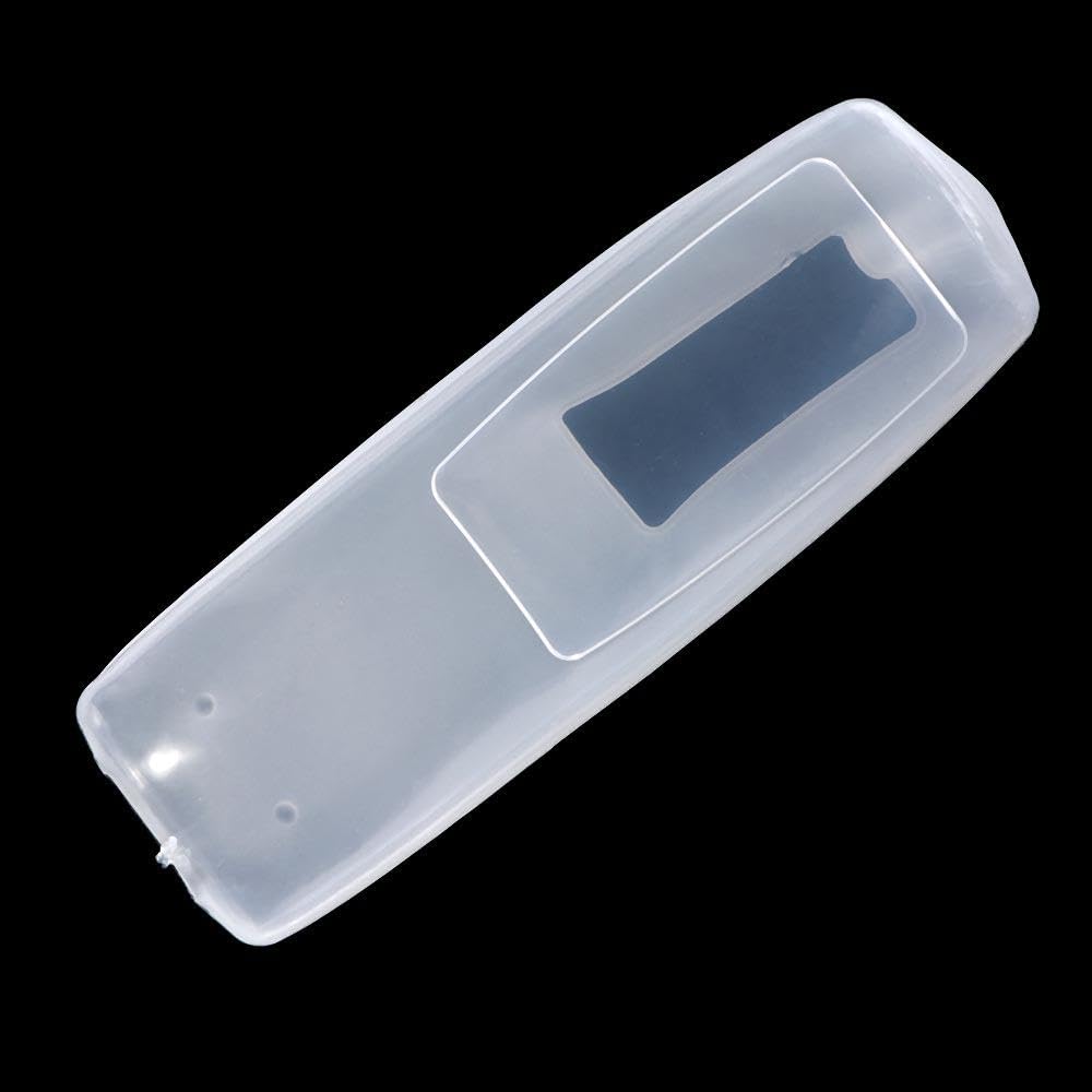 Custodia protettiva in silicone trasparente per telecomando TV aria condizionata, antiurto, antiscivolo, custodia protettiva (16 x 5 cm)