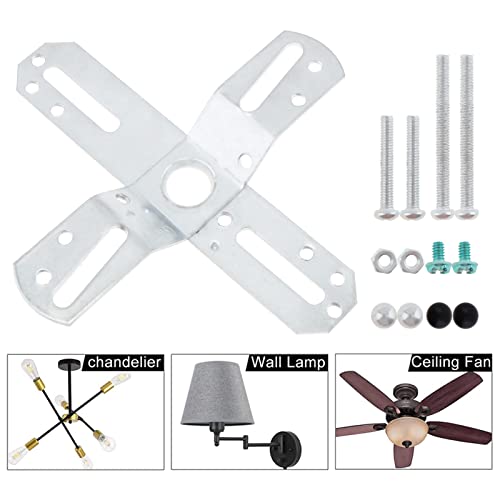 Image of RTNLIT 4 inch Light Fixture Mounting Bracket, Universal Chandelier Crossbar 180 Rotation and Fixed, Cross-Shaped Lighting Parts with Screws and Nuts, 2 Packs