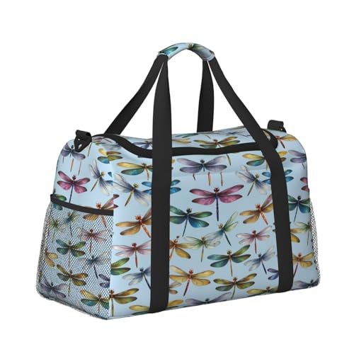 Dragonfly Print Daily essentials Large Capacity Hand Carry Bag for Weekend Getaways style Bags3