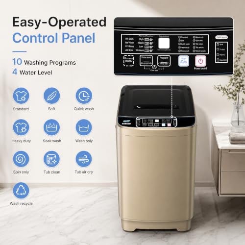 Image of Portable Washing Machine Full Automatic 17.7lbs Small Washing Machine