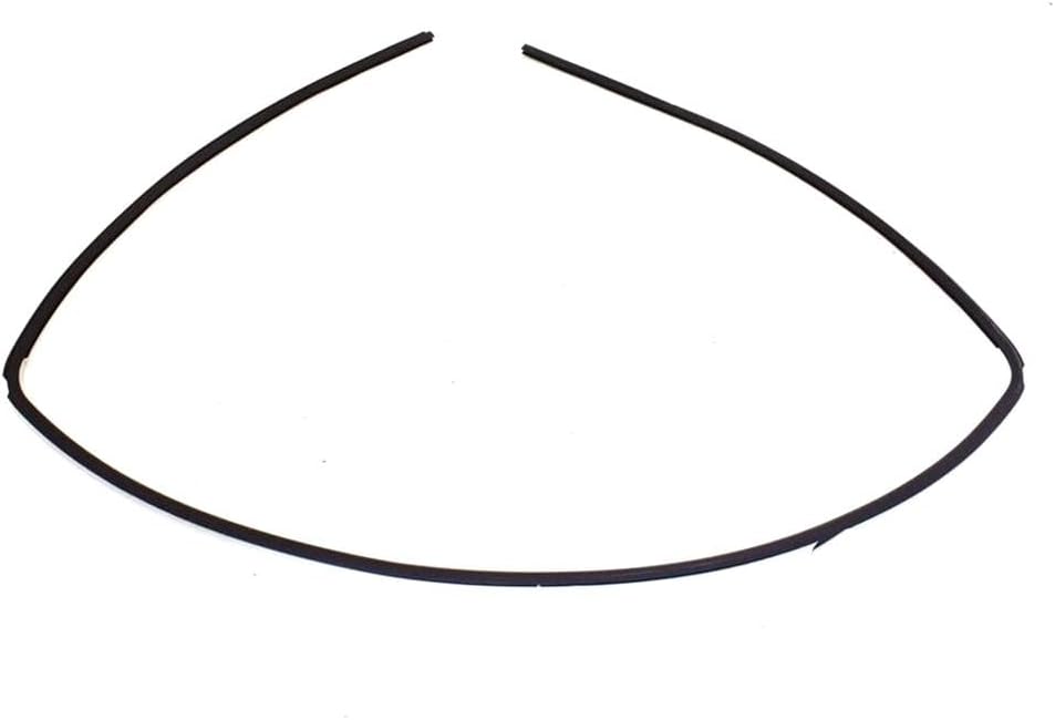 Front Windshield Moulding Seal Compatible for BMW E46 325i, 330i, 328i, 1999-2005, Black Plastic Exterior Trim, OEM 51318196162, Direct Fit Replacement, 1pc