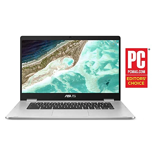 Image of Asus C423NA Chromebook 14 inch HD Laptop (Intel Dual Core Celeron Processor N3350, 4GB DDR4 RAM, 64GB SSD) Webcam, WiFi, Bluetooth, Type-C, Google Chrome OS - Silver (Renewed)