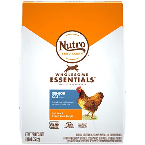 NUTRO WHOLESOME ESSENTIALS Senior Indoor Natural Dry Cat Food for Healthy Weight Farm-Raised