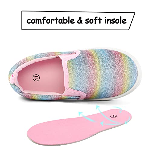 Image of K KomForme Toddler Sneakers for Girls Boys Slip On Canvas Walking Shoes | Lightweight, Comfortable