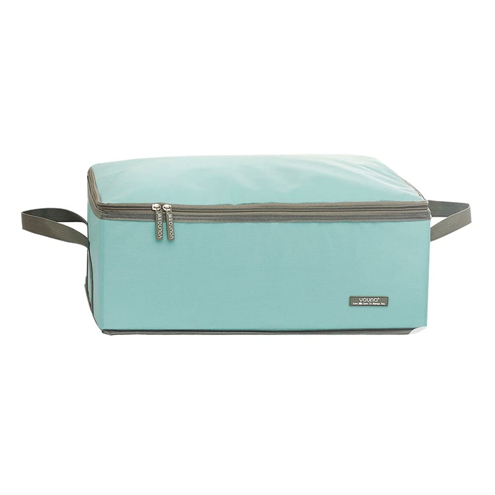 ETRGFTHU Clothes Storage Bag Household Foldable Wardrobe Underwear Storage Bag Under-bed Clutter Strong and Wear-resistant(Blue,52cm*40cm*24.5cm)