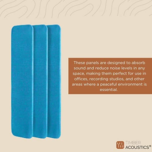 Image of Timber Acoustics Soundproofing Wooden Foam Panels, Acoustic Room Treatment (Set of 3) (1' x 3' x 1.5 inch) (Black)