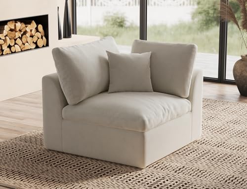ohllob Corner Seat for Cloud Sectional Couches Living Room, Modular, Boneless, Warm White
