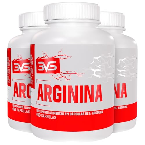 3VS Nutrition Combo 3 Potes da Arginina Pura 120 Cáps cada